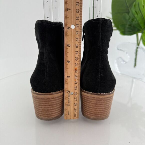 Paul Green Vienna Womens Size 8.5 Shoes Black Suede Ankle Bootie Side Zipper - Picture 7 of 16